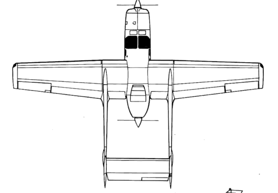 Самолет Cessna 337 Skymaster - чертежи, габариты, рисунки