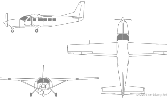 Самолет Cessna Caravan 675 - чертежи, габариты, рисунки