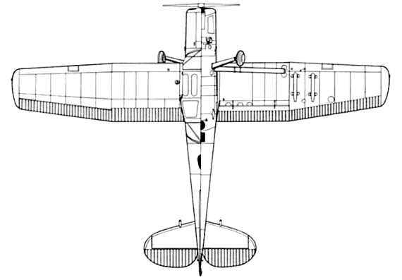 Самолет Cessna L-19 Bird Dog - чертежи, габариты, рисунки