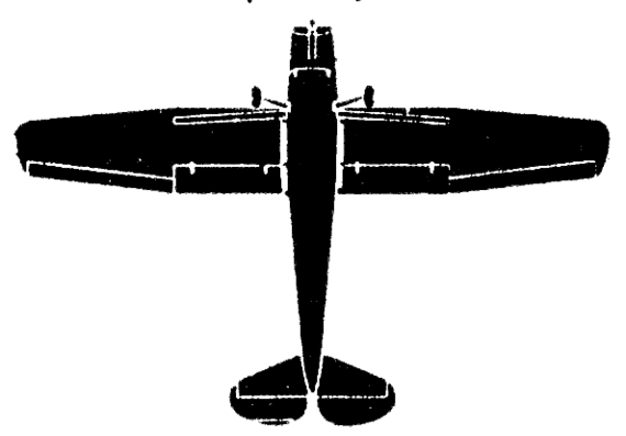 Самолет Cessna O-1 Bird Dog - чертежи, габариты, рисунки