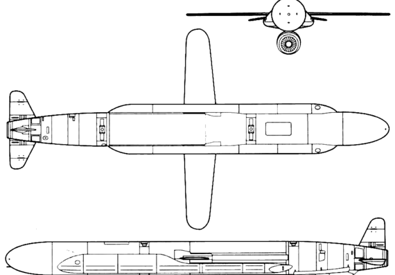 Самолет Ch-55SM (AS-15 Kent) - чертежи, габариты, рисунки