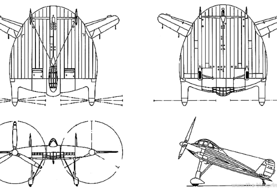 Chance Vought V - 173 - drawings, dimensions, figures