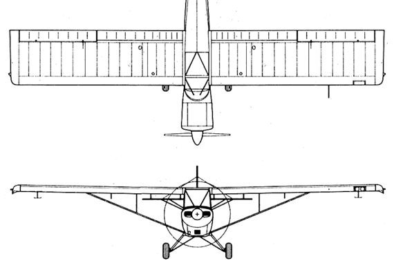 Самолет Christen A-1 Husky - чертежи, габариты, рисунки