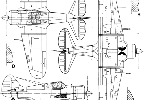 Самолет Commonwealth CA-12 Boomerang - чертежи, габариты, рисунки