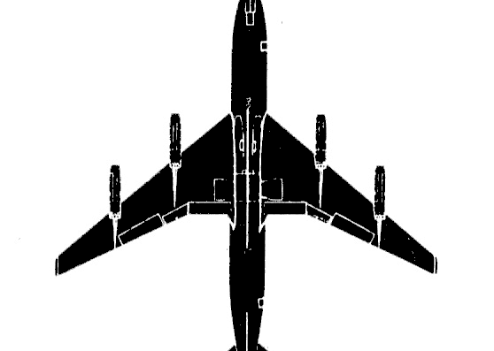 Самолет Convair 880 - чертежи, габариты, рисунки