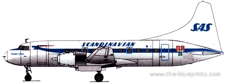 Самолет Convair CV-440 - чертежи, габариты, рисунки