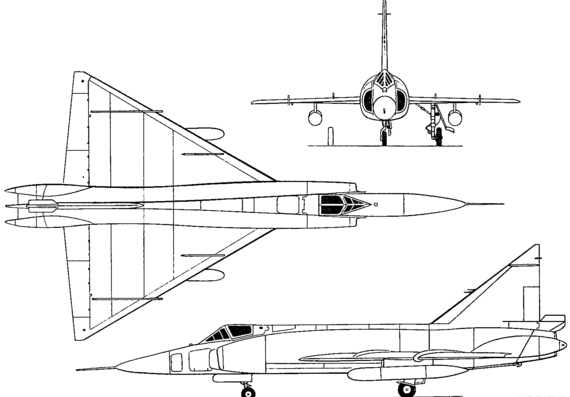 Convair F-102 Delta Dagger (USA) (1956) - drawings, dimensions, figures