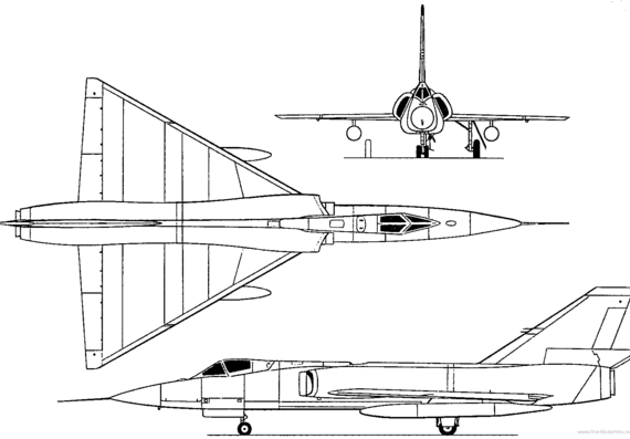 Convair F-106 Delta Dart (USA) (1956) - drawings, dimensions, figures