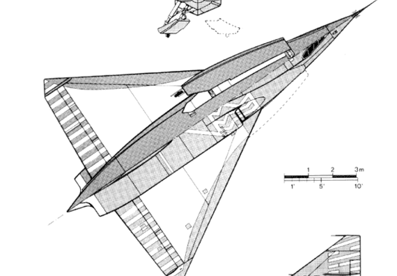 Convair YF2Y-1 Sea Dart aircraft - drawings, dimensions, figures