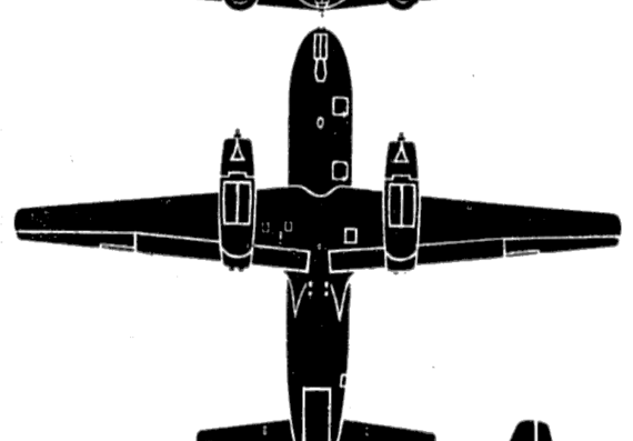 Самолет Convairliner - чертежи, габариты, рисунки