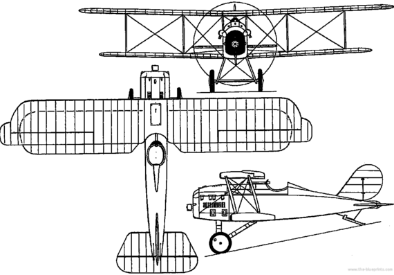 Самолет Curtiss-Orenco D (USA) (1919) - чертежи, габариты, рисунки