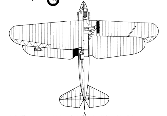 Самолет Curtiss P-1C Hawk - чертежи, габариты, рисунки