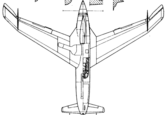 Самолет Curtiss XP-55 Ascender - чертежи, габариты, рисунки