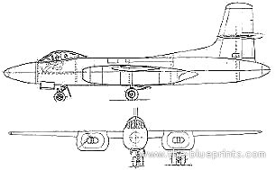 Самолет Curtiss XP-87 Black Hawk - чертежи, габариты, рисунки