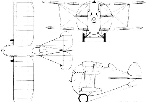 Самолет DFW T28 FLOH - чертежи, габариты, рисунки