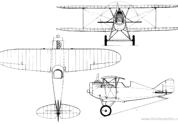 Самолет DFW T 34 I - чертежи, габариты, рисунки