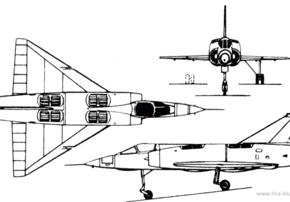 Dassault Balzac (France) aircraft (1962) - drawings, dimensions, figures