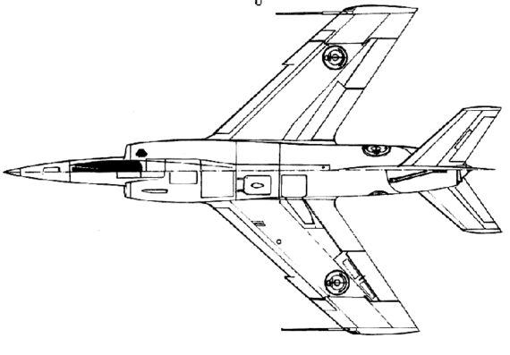 Самолет Dassault Etendard IVM (prototype) - чертежи, габариты, рисунки