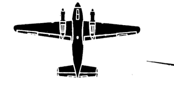 Самолет Dassault MD 315 Flamant - чертежи, габариты, рисунки
