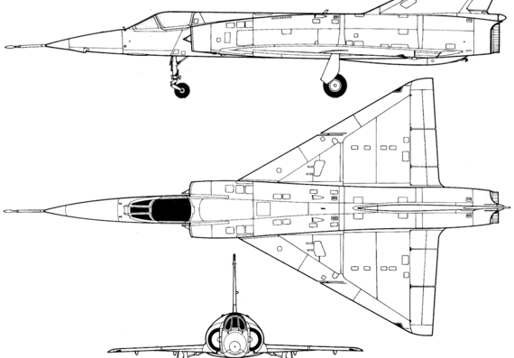 Самолет Dassault Mirage 5 - чертежи, габариты, рисунки