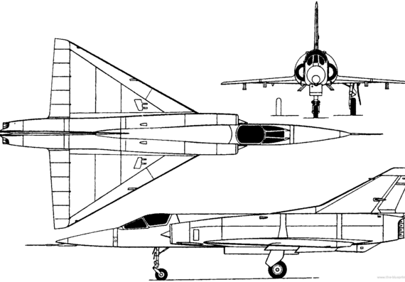 Самолет Dassault Mirage 5 (France) (1967) - чертежи, габариты, рисунки