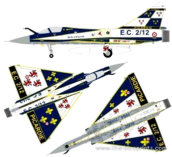 Самолет Dassault Mirage C (2000) - чертежи, габариты, рисунки