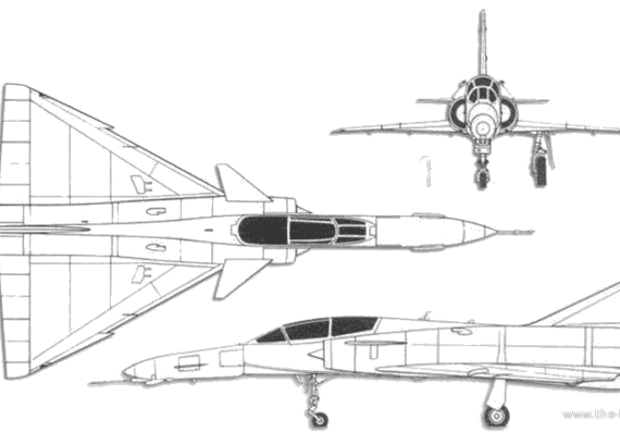 Самолет Denel Cheetah - чертежи, габариты, рисунки