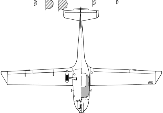 Самолет Diamond D-20 Katana - чертежи, габариты, рисунки