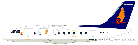 Самолет Dornier 328 Jet - чертежи, габариты, рисунки