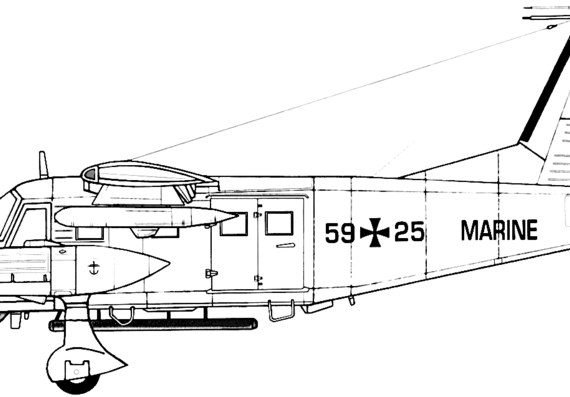 Самолет Dornier Do-28D-2-OU - чертежи, габариты, рисунки