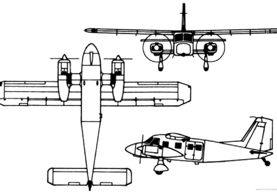 Самолет Dornier Skyservant - чертежи, габариты, рисунки
