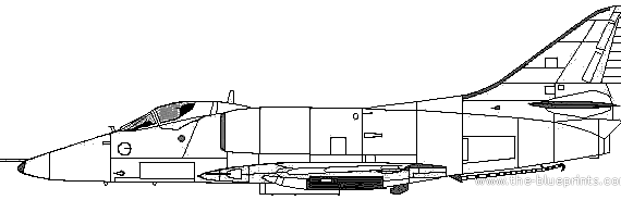 Самолет Douglas A-4C Skyhawk - чертежи, габариты, рисунки