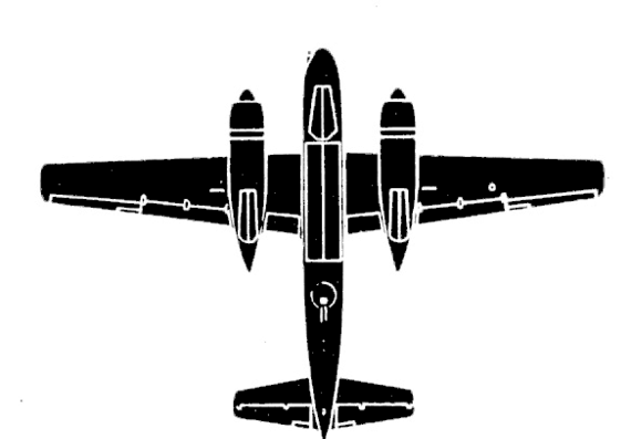 Самолет Douglas B-26 Invader - чертежи, габариты, рисунки