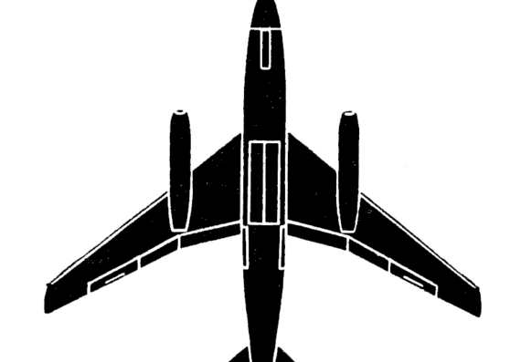 Самолет Douglas B-66 Destroyer - чертежи, габариты, рисунки