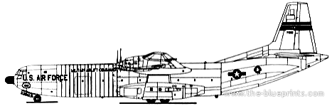 Самолет Douglas C-133A Cargomaster - чертежи, габариты, рисунки