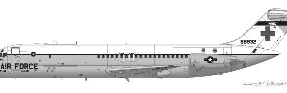 Самолет Douglas C-9A - чертежи, габариты, рисунки