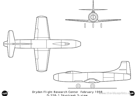 Самолет Douglas D-558-1 Skystreak - чертежи, габариты, рисунки