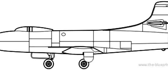 Самолет Douglas D-558-I Skystreak - чертежи, габариты, рисунки