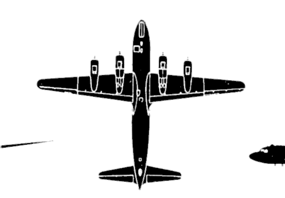 Самолет Douglas DC-6 Liftmaster - чертежи, габариты, рисунки
