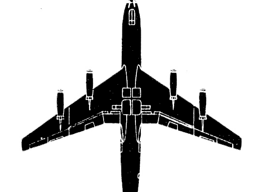 Самолет Douglas DC-8 - чертежи, габариты, рисунки
