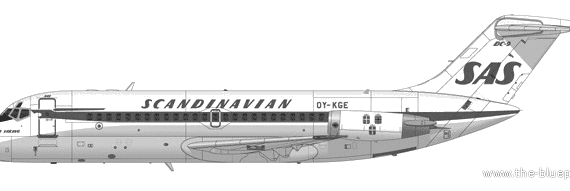 Самолет Douglas DC-9-21 - чертежи, габариты, рисунки