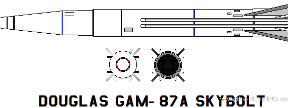 Douglas GAM-87A aircraft - drawings, dimensions, figures