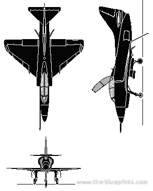 Самолет Douglas TA-4ku Skyhawk - чертежи, габариты, рисунки