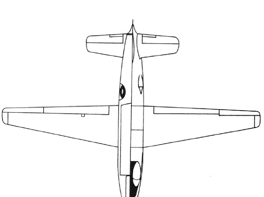 Самолет Douglas XB-43 (USA) (1946) - чертежи, габариты, рисунки