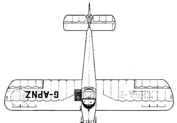 Самолет Druine D-31 Turbulent - чертежи, габариты, рисунки