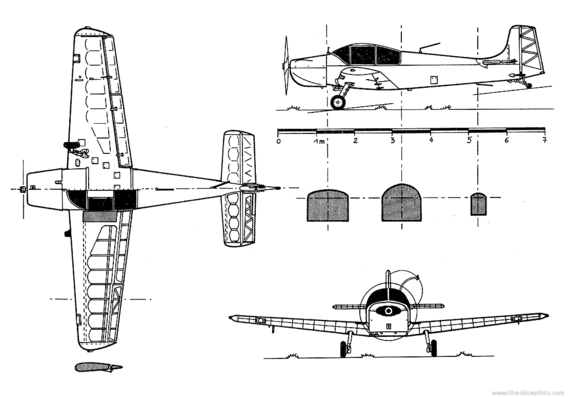 Самолет Druine D-61 Condor - чертежи, габариты, рисунки