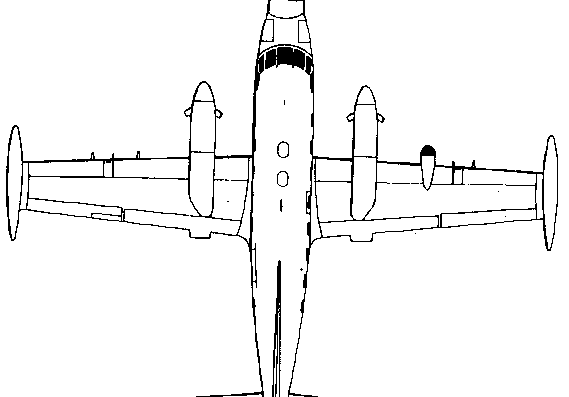 Самолет Embraer EMB-110/111 Bandeirante (Brazil) (1968) - чертежи, габариты, рисунки