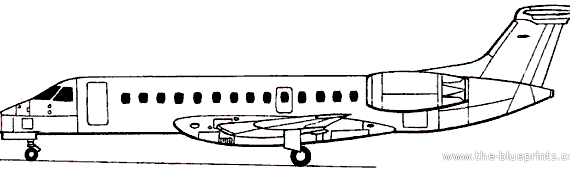 Самолет Embraer ERJ-135 (Brazil) (1998) - чертежи, габариты, рисунки
