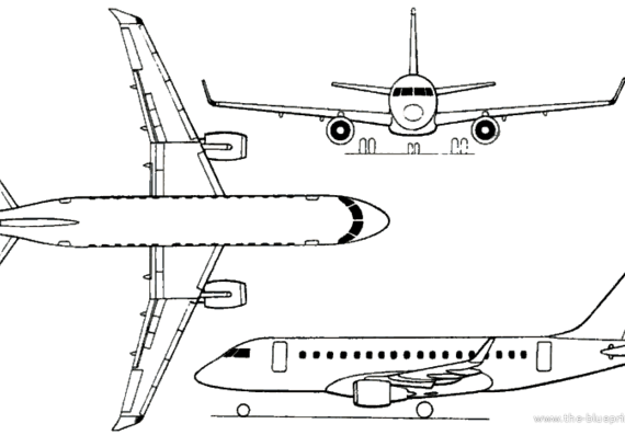 Самолет Embraer ERJ-170 (Brazil) (2002) - чертежи, габариты, рисунки