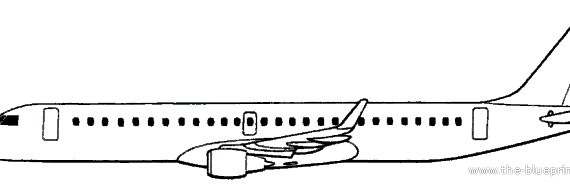 Самолет Embraer ERJ-195 (Brazil) (2004) - чертежи, габариты, рисунки